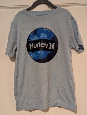 Boys Hurley Light Blue and Black Logo Tee